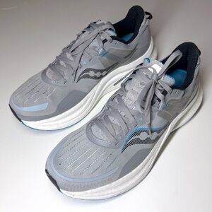 Saucony Men's Tempus Athletic Running Shoes Gray / White Size - 10
